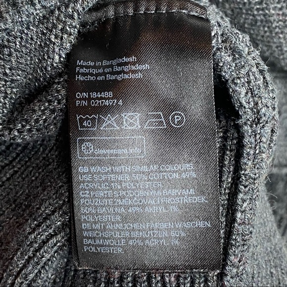 H&M Basic Collection Round Neck Braided Cotton Longsleeve Ribbed Sweater [Sz S] - Picture 10 of 11